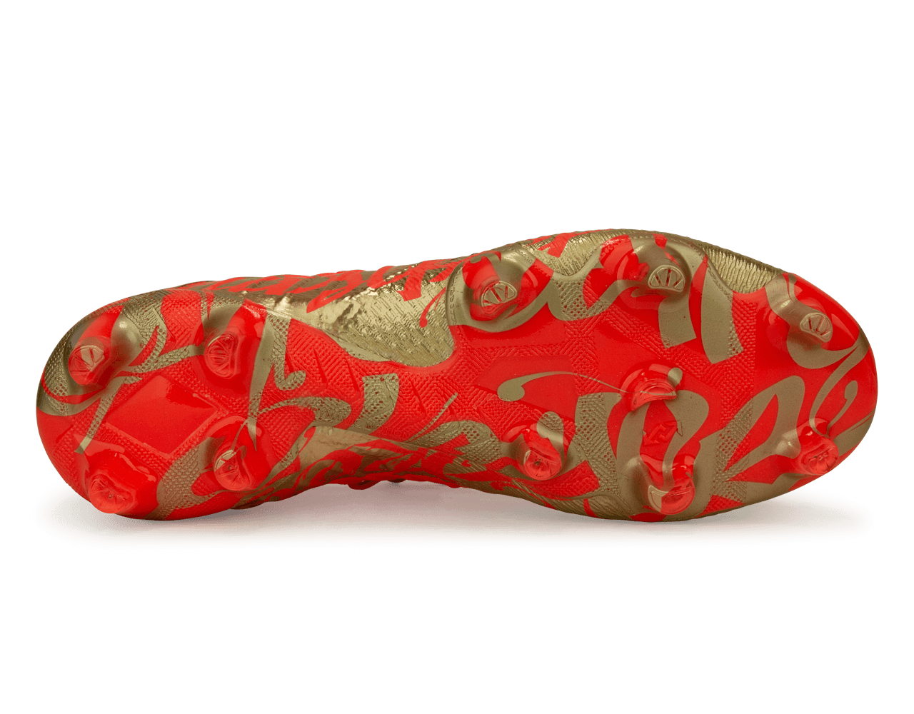 PUMA Men's Future 1.4 Neymar Jr FG/AG Fiery Coral/Gold Sole