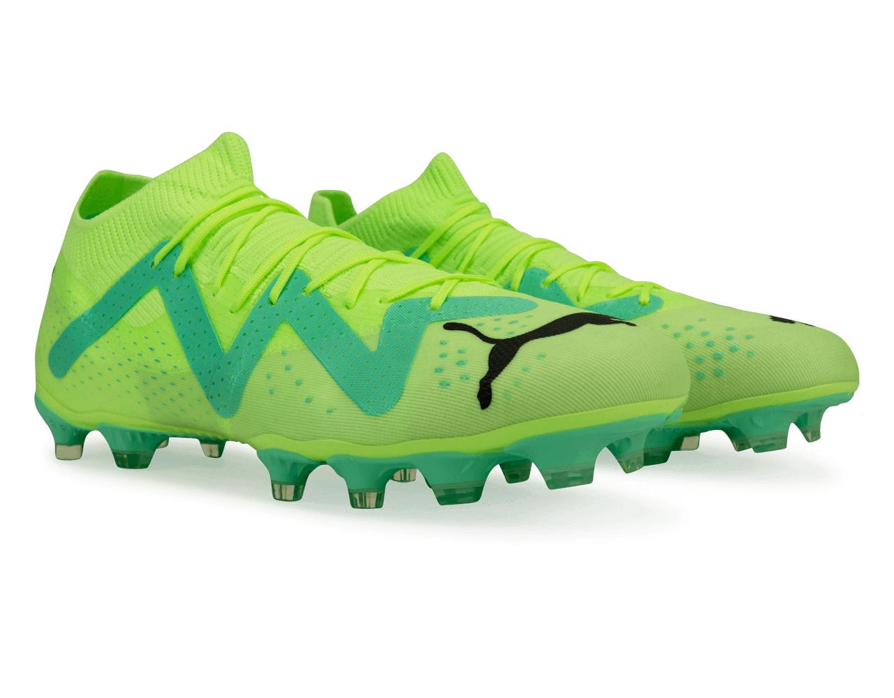 PUMA Men's Future Match FG/AG Yellow/Mint Together