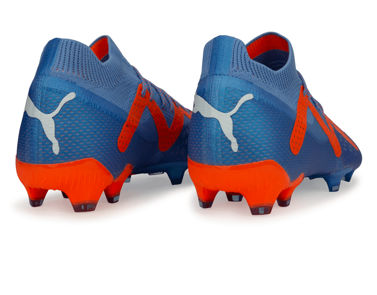 PUMA Men's Future Ultimate FG/AG Blue/Ultra Orange Rear