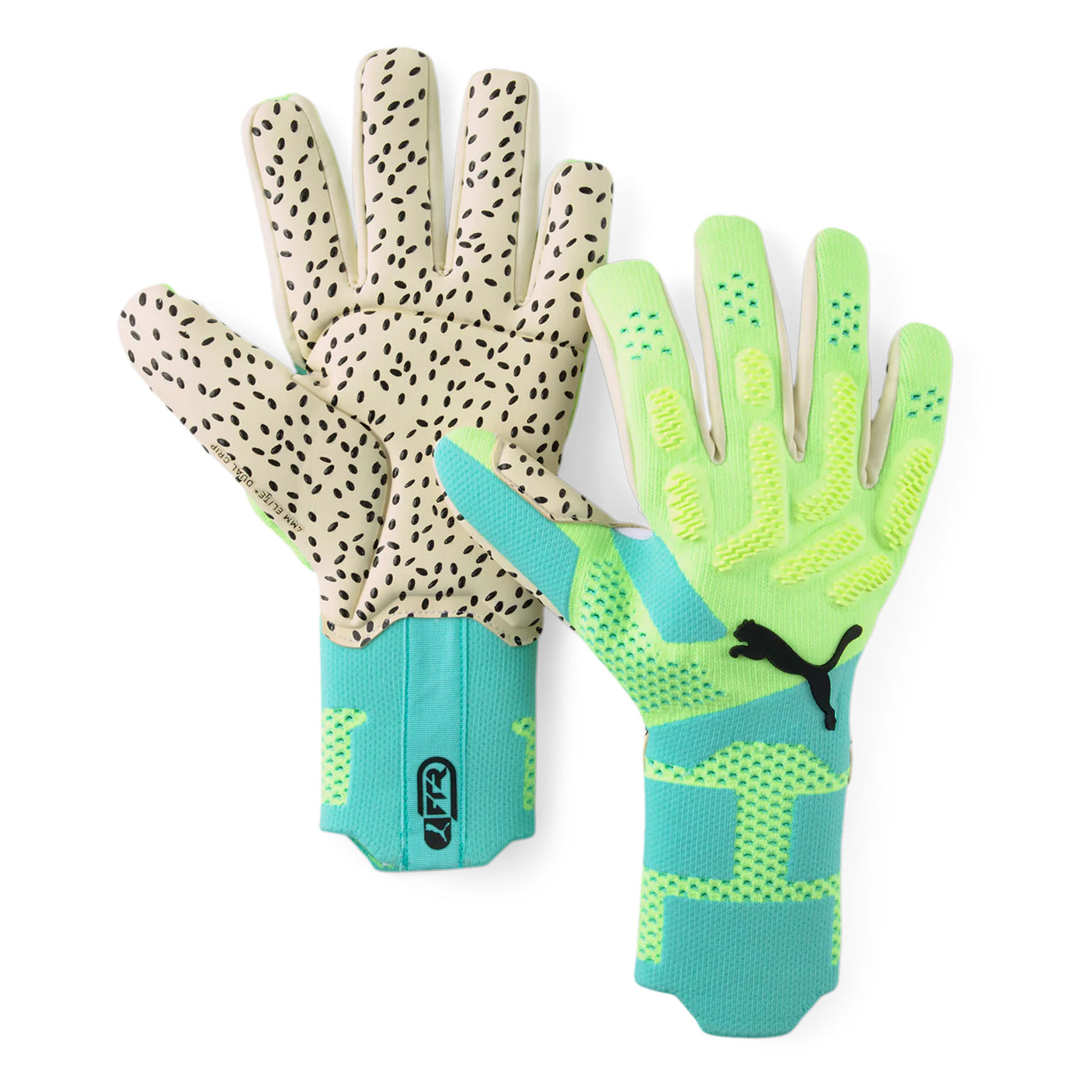 PUMA Men's Future Ultimate NC Goalkeeper Gloves Pepper Mint/Yellow Both