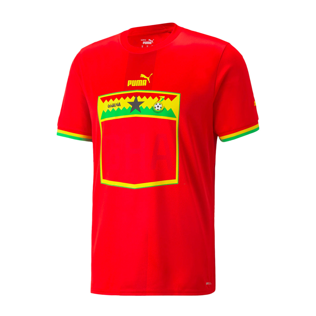 Puma Ghana FA Home Jersey 2022/23- White, Red, Yellow and Green