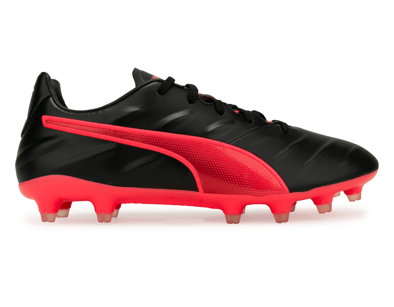 PUMA Men's King Pro 21 FG Black/Sun Blaze FrontPUMA Men's King Pro 21 FG Black/Sun Blaze Front