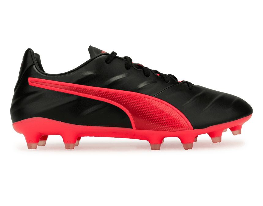 PUMA Men's King Pro 21 FG Black/Sun Blaze FrontPUMA Men's King Pro 21 FG Black/Sun Blaze Front