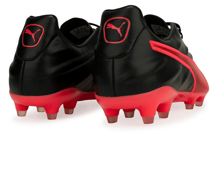PUMA Men's King Pro 21 FG Black/Sun Blaze Rear