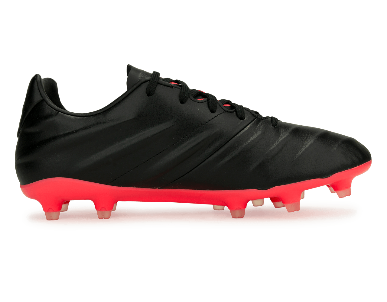 PUMA Men's King Pro 21 FG Black/Sun Blaze Side