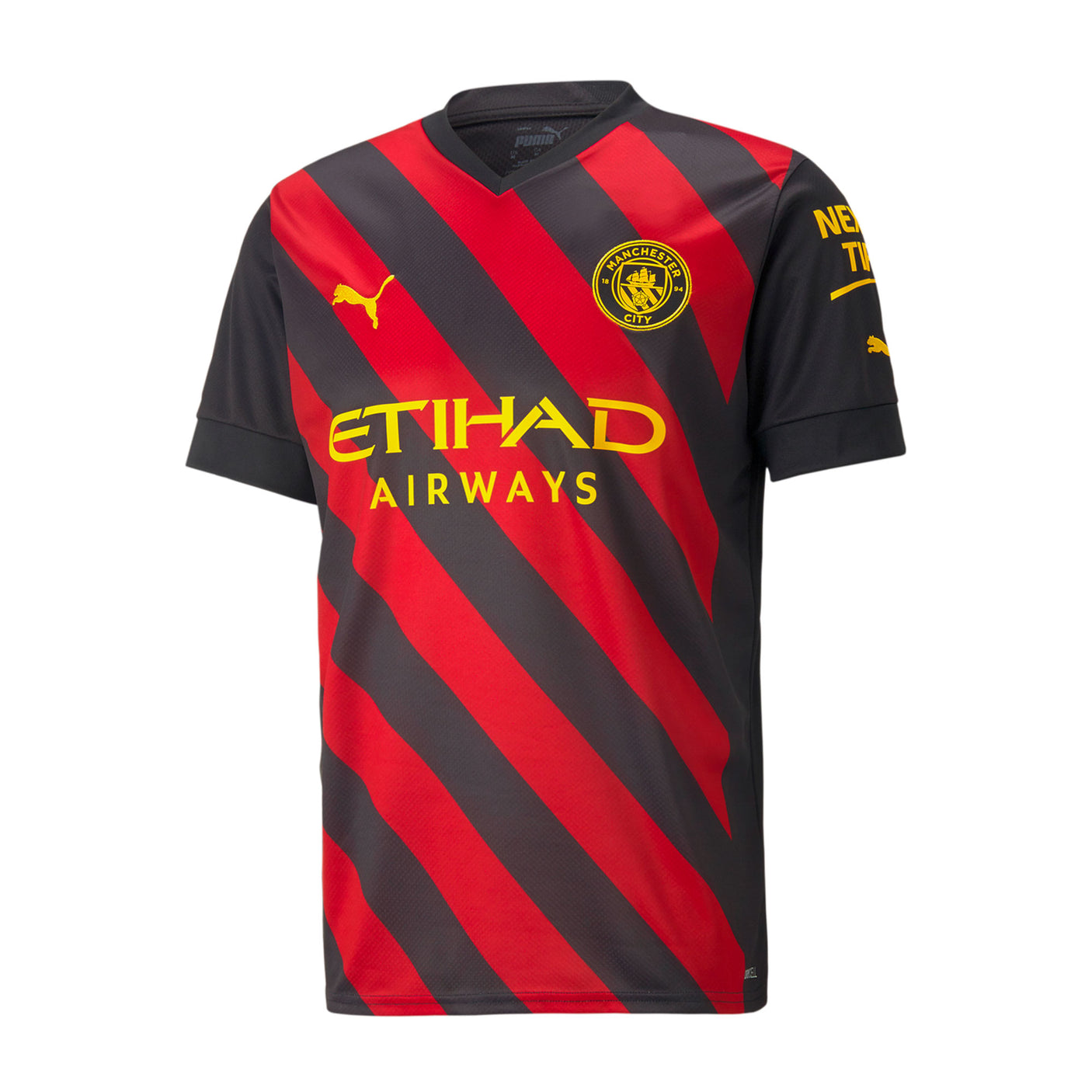 PUMA Men's Manchester City 2022/23 Away Jersey Light Red/Black Front