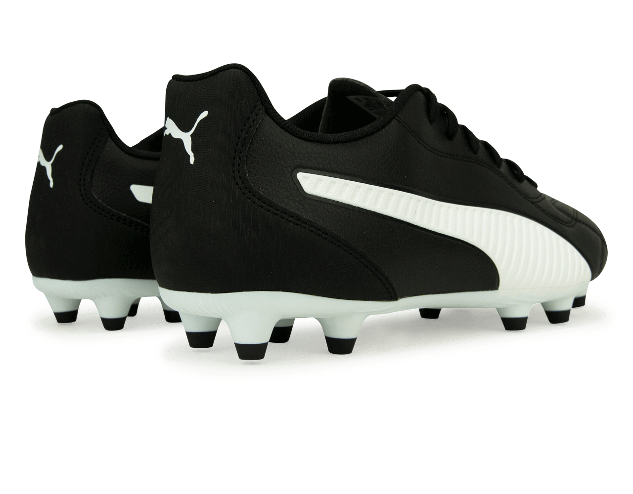 PUMA Men's Monarch II FG/AG Black/White Rear