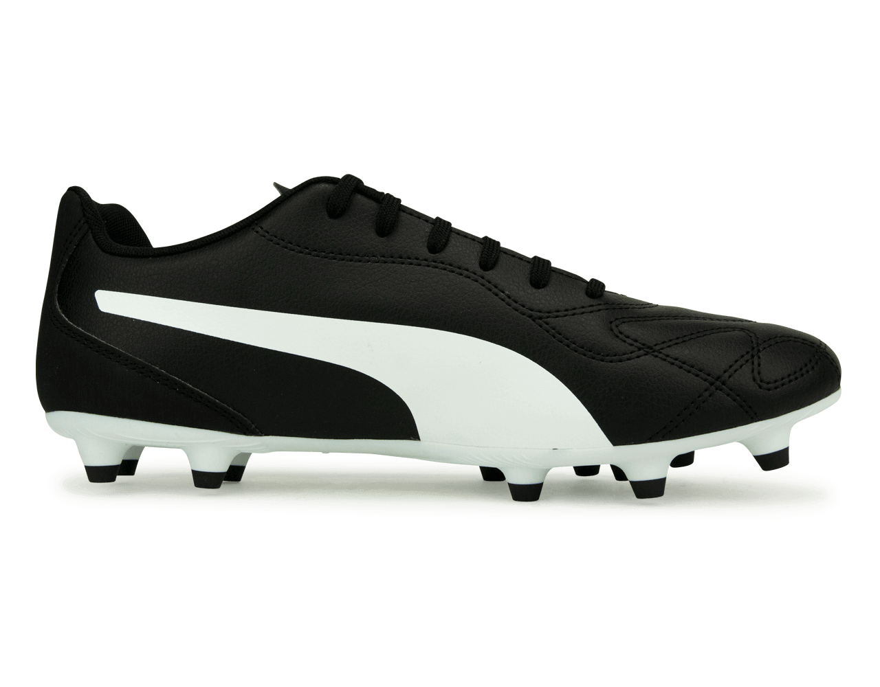 PUMA Men's Monarch II FG/AG Black/White Side