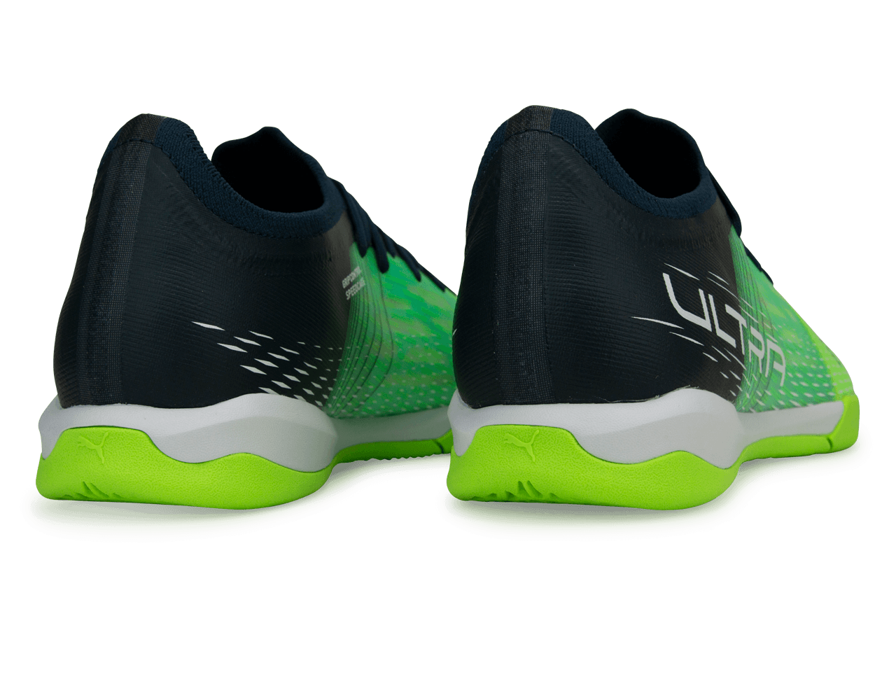 PUMA Men's Ultra 3.3 IT Indoor Soccer Shoes Green/Black Rear