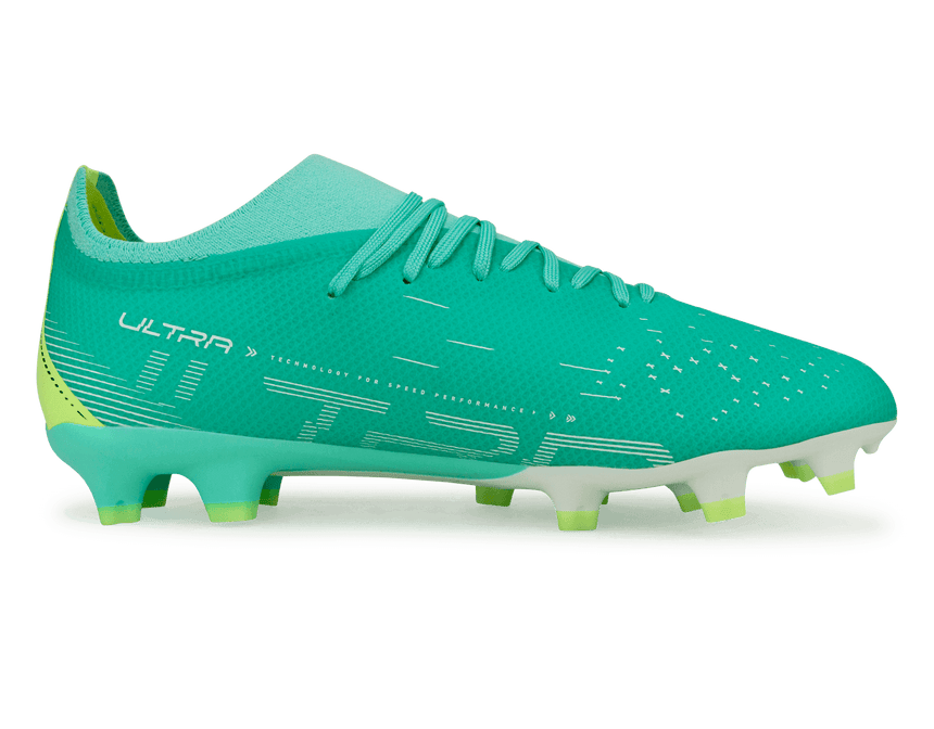 PUMA Men's Ultra Match FG/AG Pepper Mint/Yellow Side