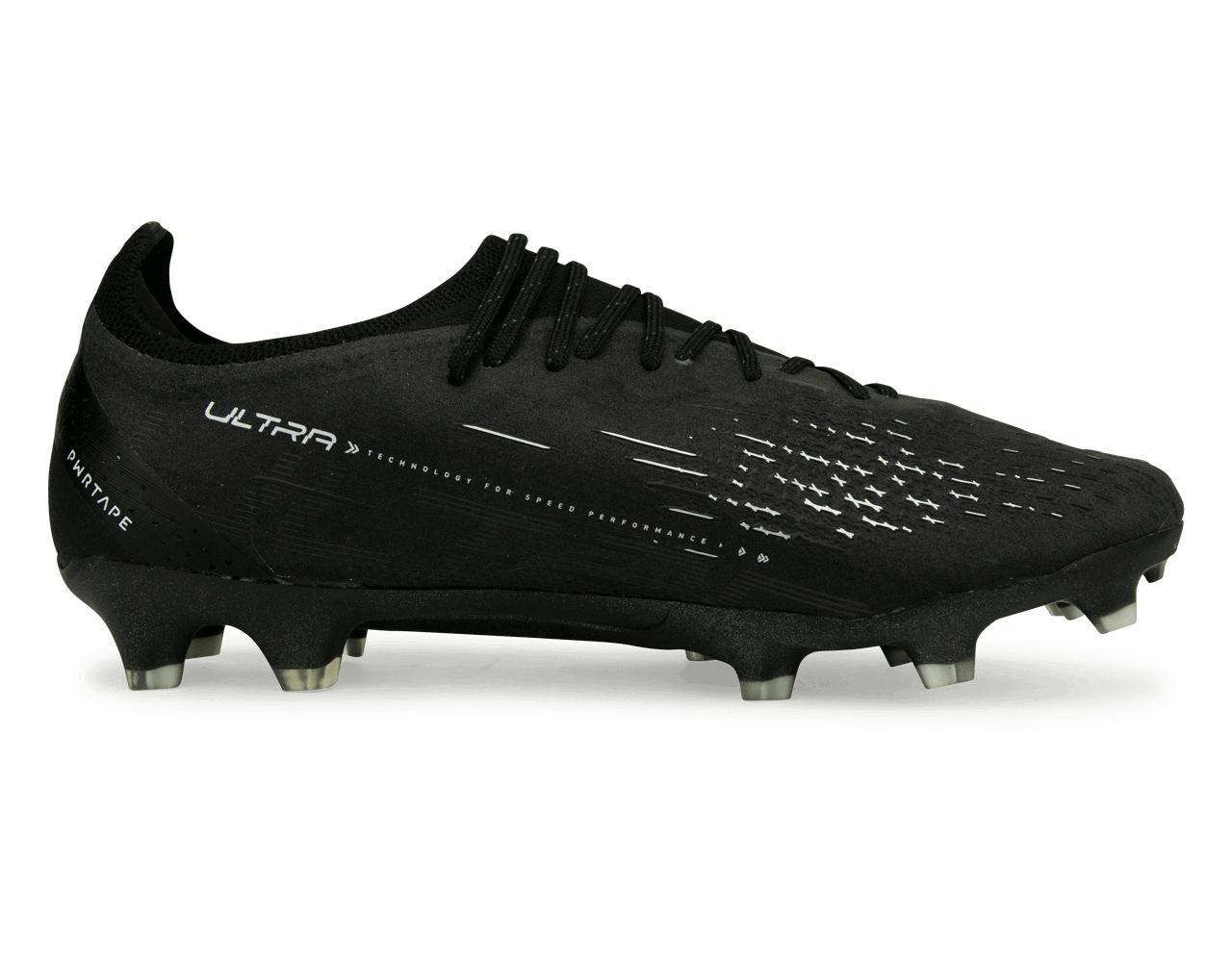 PUMA Men's Ultra Ultimate FG/AG Black/White Side
