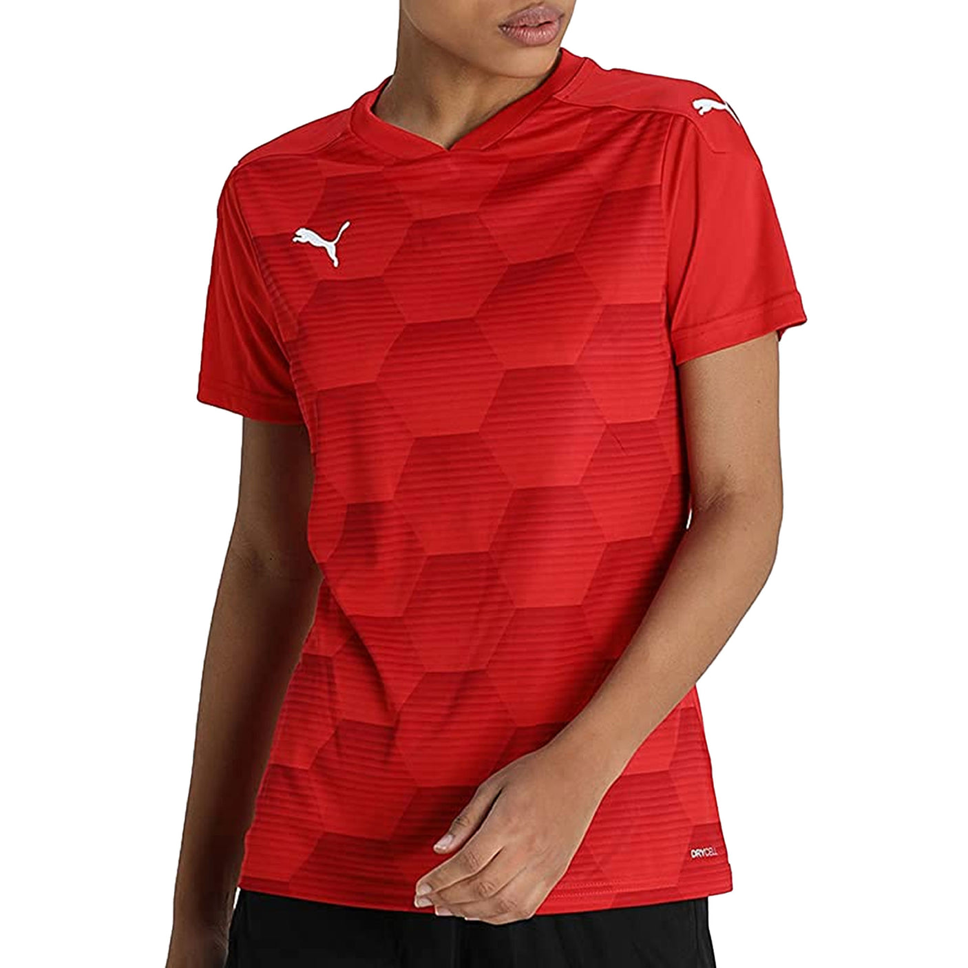 PUMA Women's Team Final 2021 Graphic Jersey Rogue/Chili Pepper Front