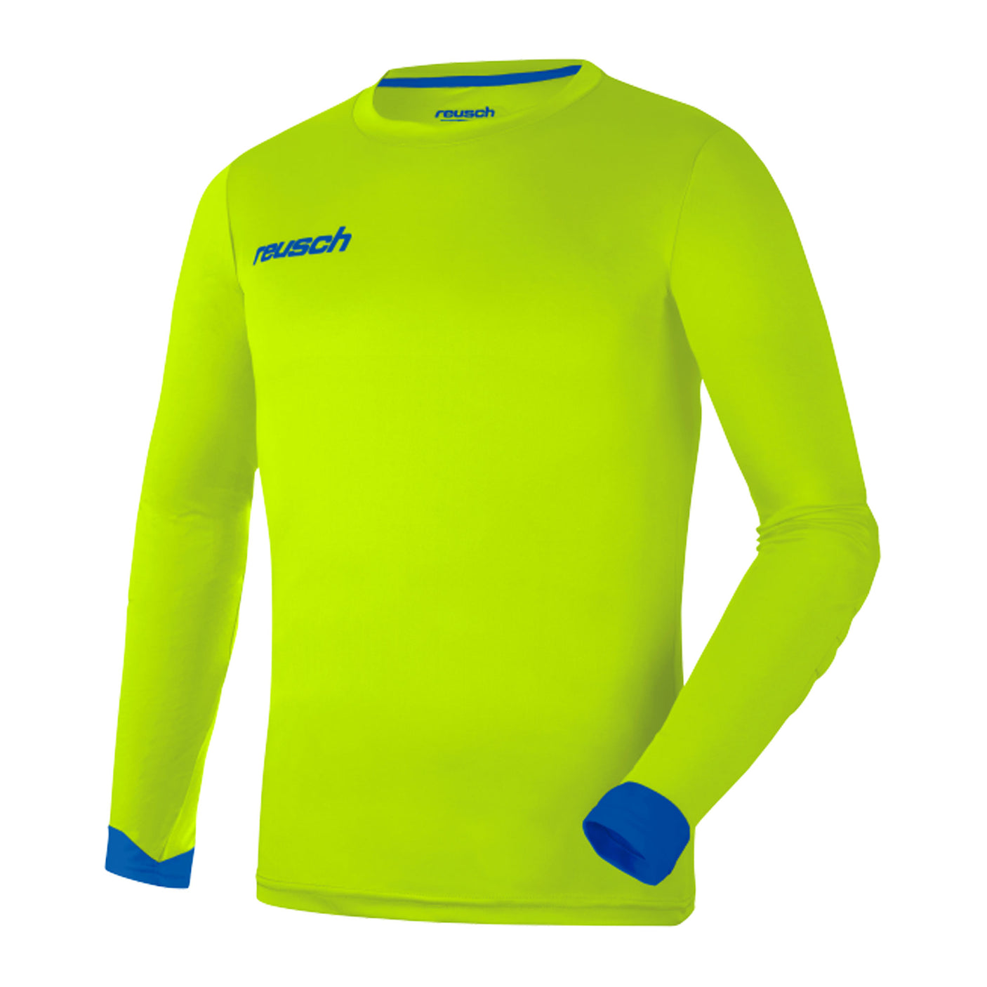 Reusch Kids Match Long Sleeve Padded Goalkeeper Jersey Yellow/Blue Front