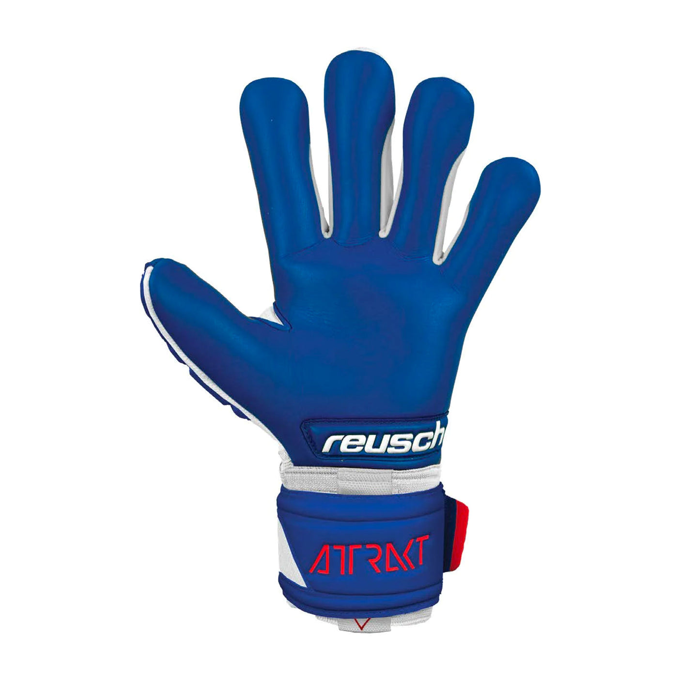Reusch Men's Goalkeeper Attrakt Freegel Gold Sleek Finger Support Gloves White/Red Back