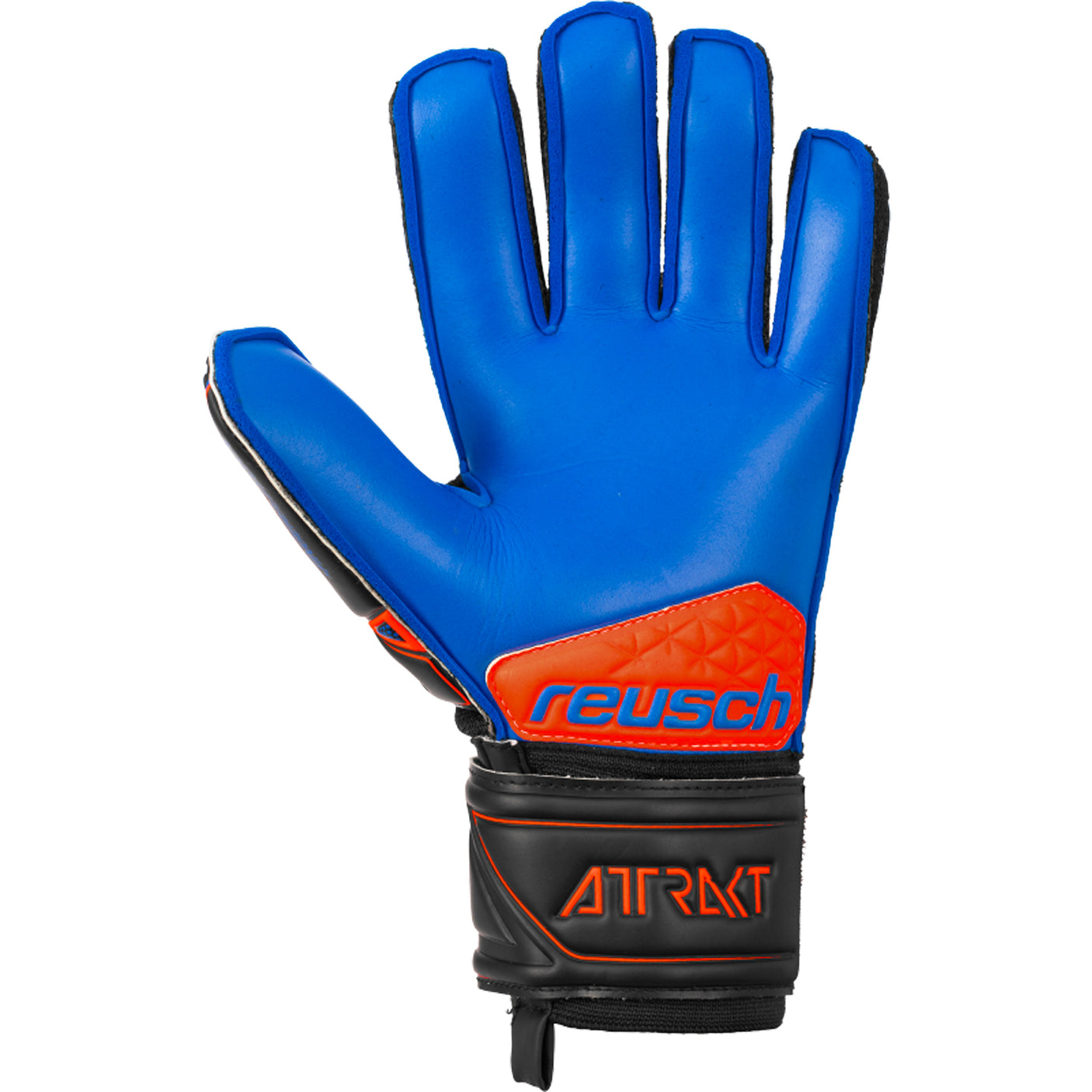 Reusch Men's GoalKeeper Attrakt SG Extra Finger Support Gloves Black/Orange Palm