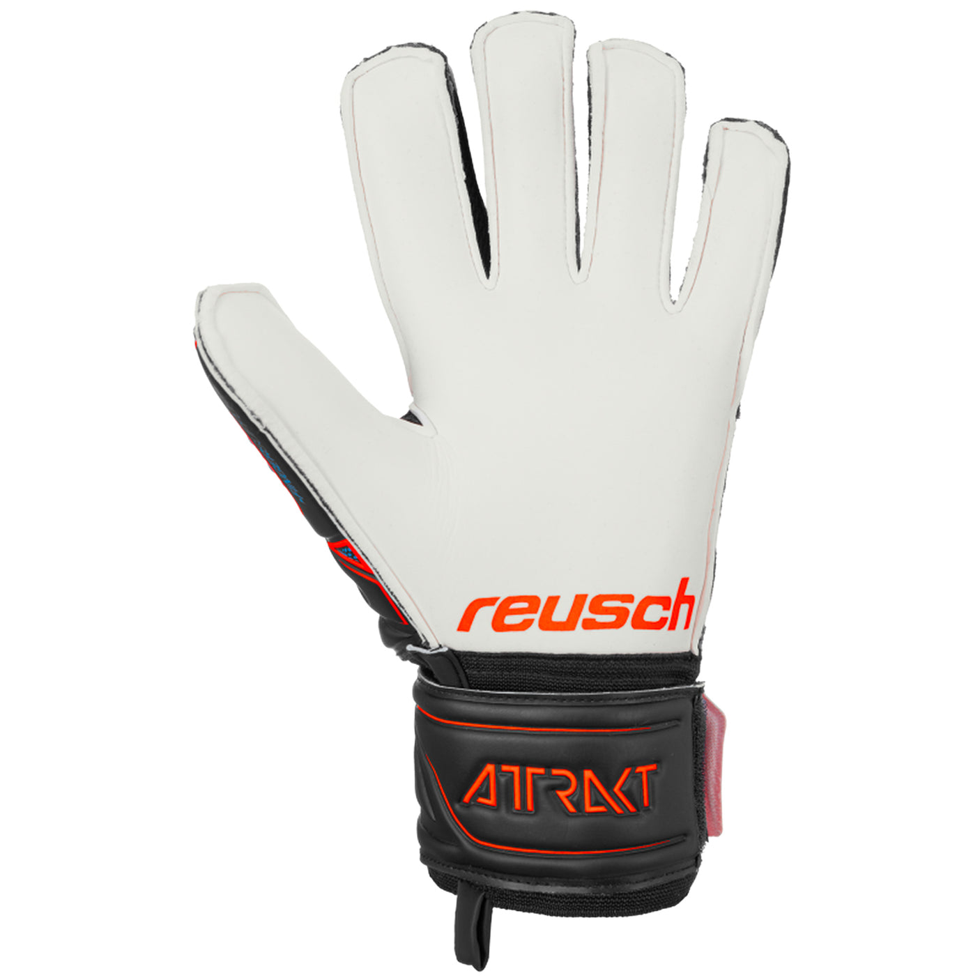 reusch Men's GoalKeeper Attrakt SG Finger Support Gloves Black/Orange Back