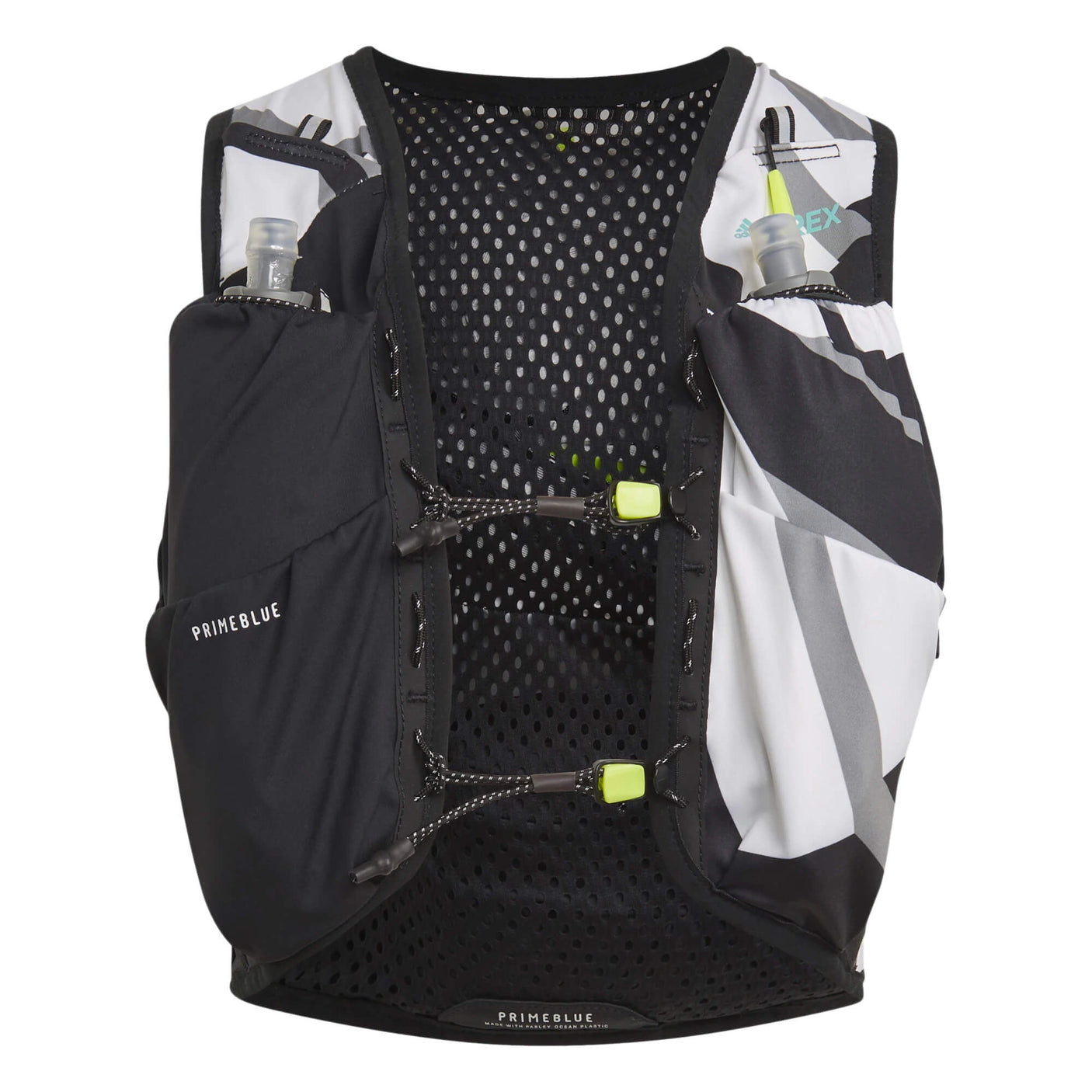 adidas Terrex Primeblue Graphic Trial Running Vest Black/Acid Yellow Front