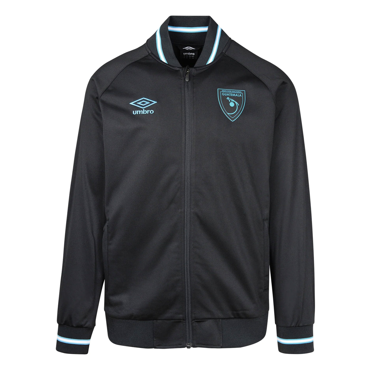 Umbro Men's Guatemala 2023/24 Anthem Jacket Black/Blue Front