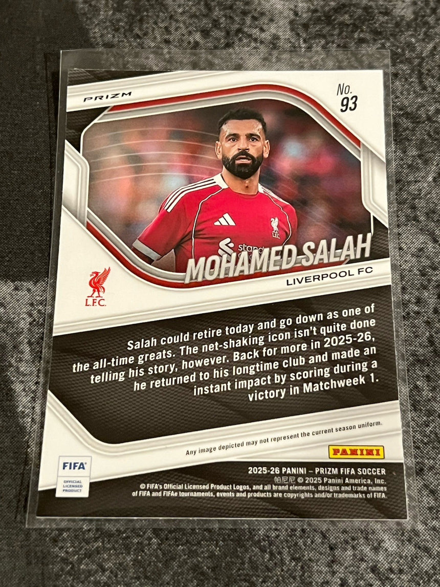 2025-26 Panini Prizm FIFA Mohamed Salah Pink Mosaic Prizm #93 Liverpool FC