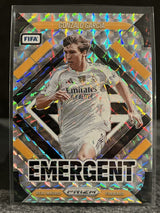 2025-26 Panini Prizm FIFA Gonzalo García EMERGENT Silver Mosaic Real Madrid