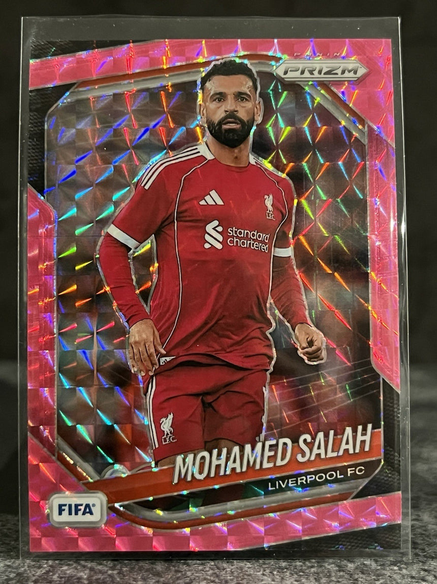 2025-26 Panini Prizm FIFA Mohamed Salah Pink Mosaic Prizm #93 Liverpool FC