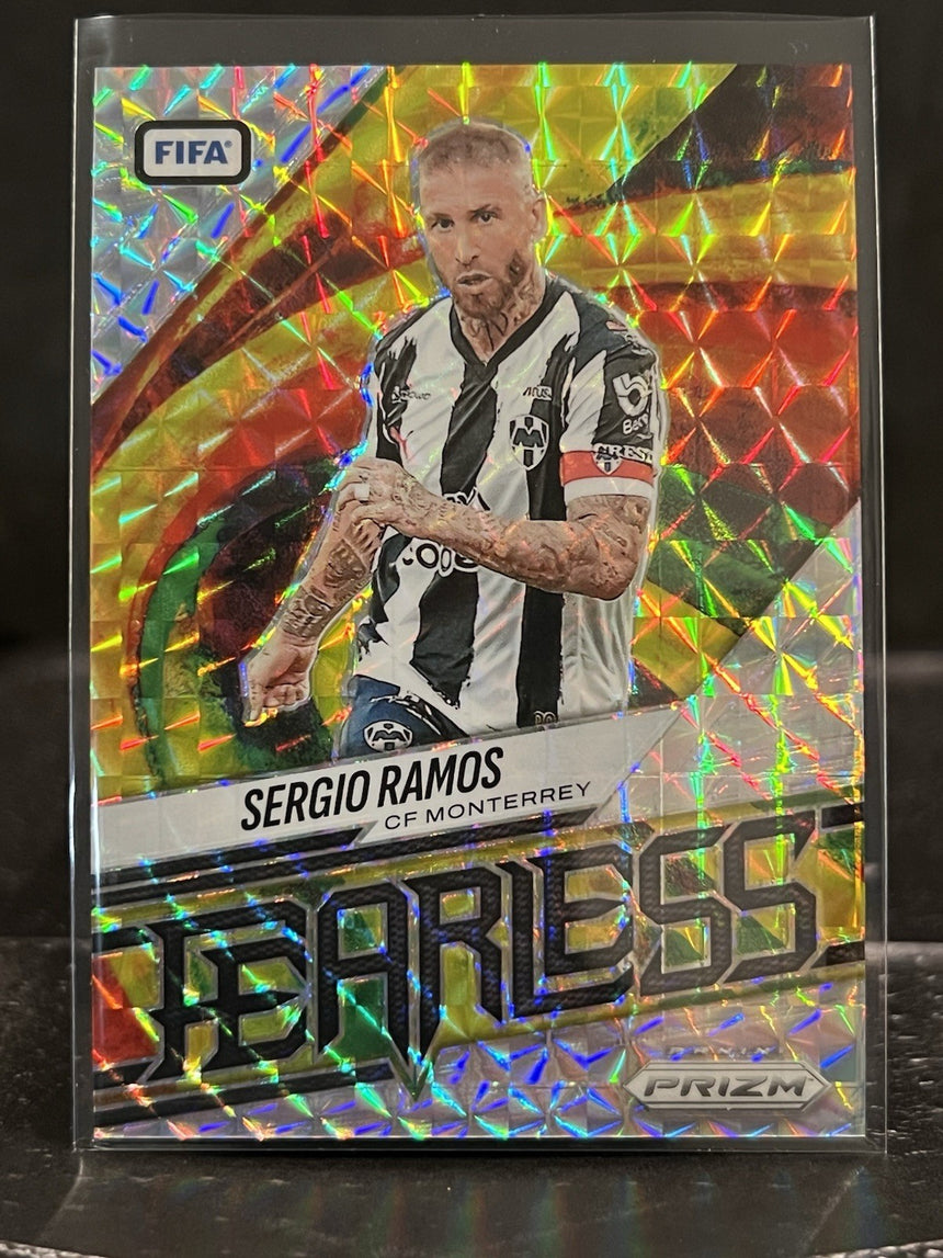 2025-26 Panini Prizm FIFA Sergio Ramos FEARLESS Silver Mosaic #12 CF Monterrey