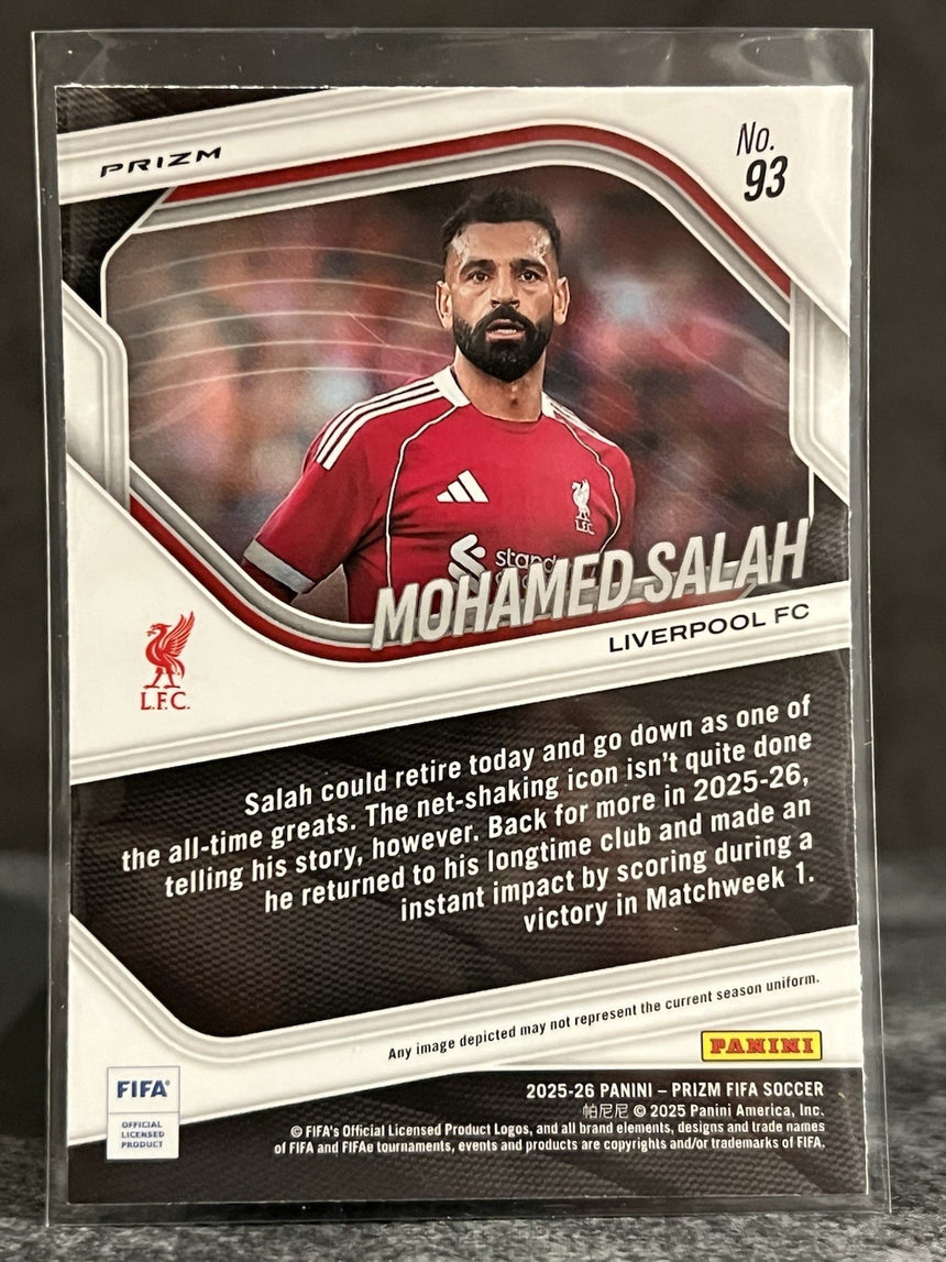 2025-26 Panini Prizm FIFA Mohamed Salah Pink Mosaic Prizm #93 Liverpool FC