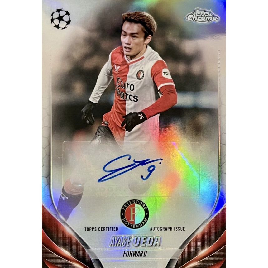 2023-24-topps-chrome-ucc-auto-ayase-ueda-feyenoord-front
