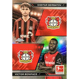 2024-25-topps-chrome-bundesliga-dual-dimitar-berbatov-victor-boniface-bayer-04-leverkusen-front