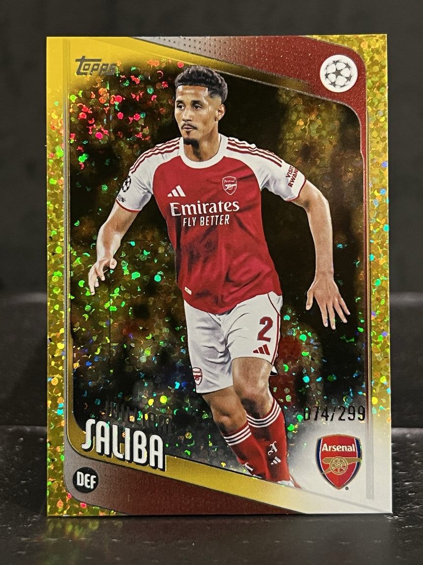 2025-2026-topps-ucc-gold-mini-diamond-william-saliba-299-arsenal-fc-back