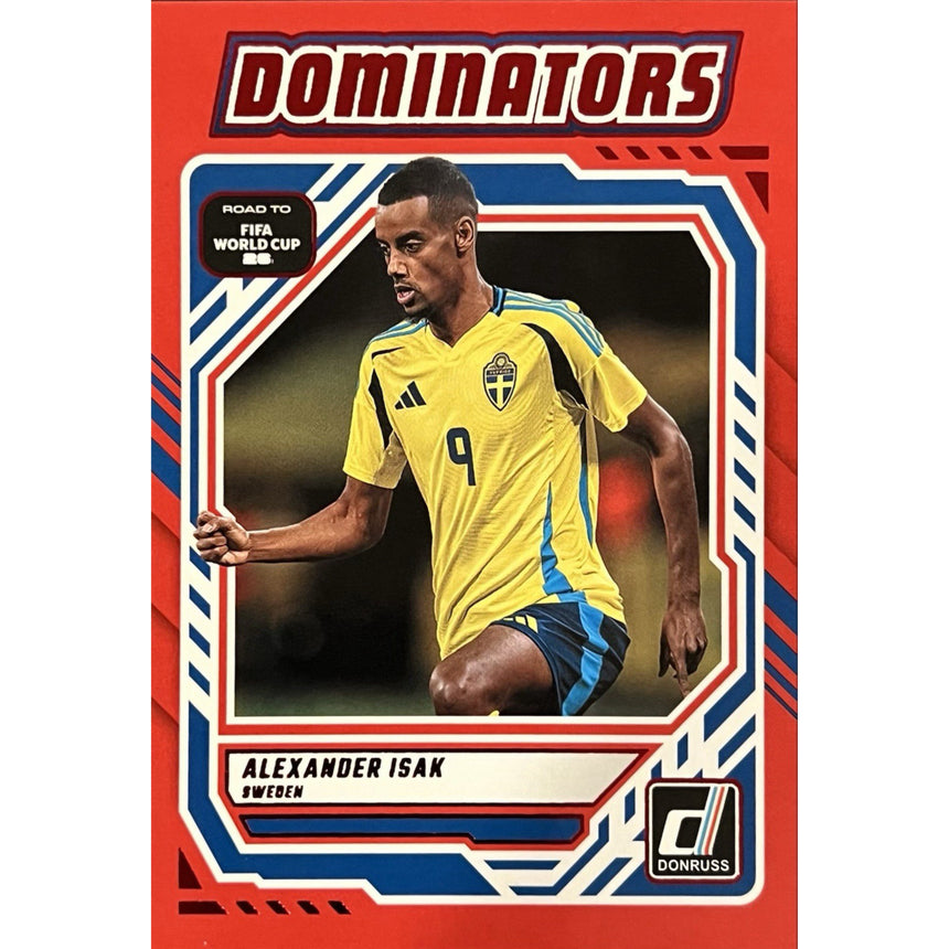 2025-26-donruss-road-to-fifa-world-cup-26-dominators-red-alexander-isak-sweden-front