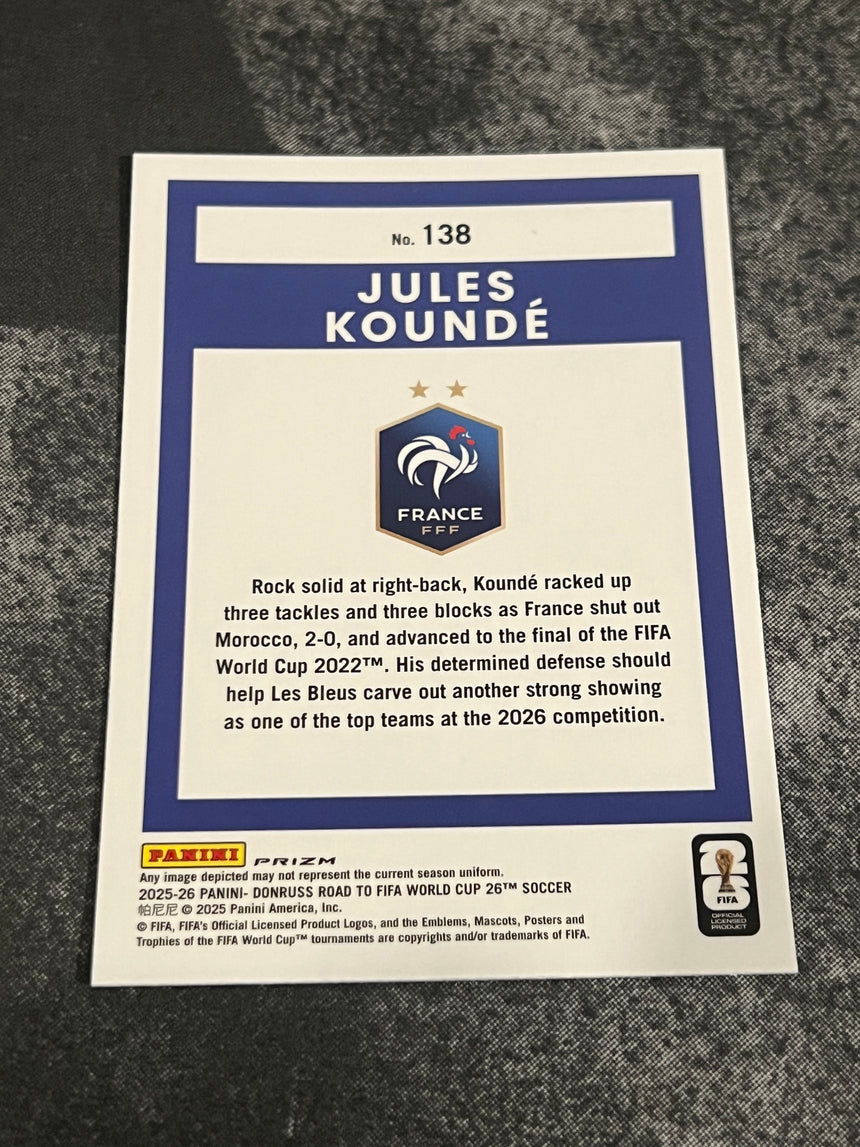 2025-26-donruss-road-to-fifa-world-cup-26-optic-prizm-jules-kounde-france-back