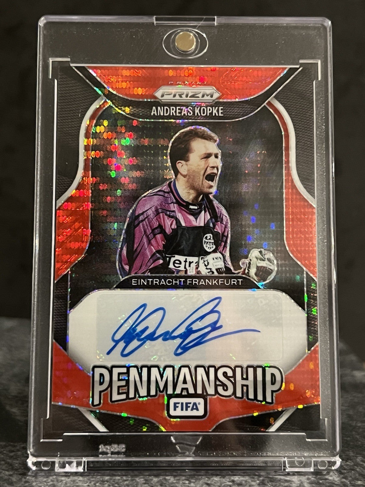 2025-26 Panini Prizm FIFA Soccer Red Pulsar Prizm PENMANSHIP Auto