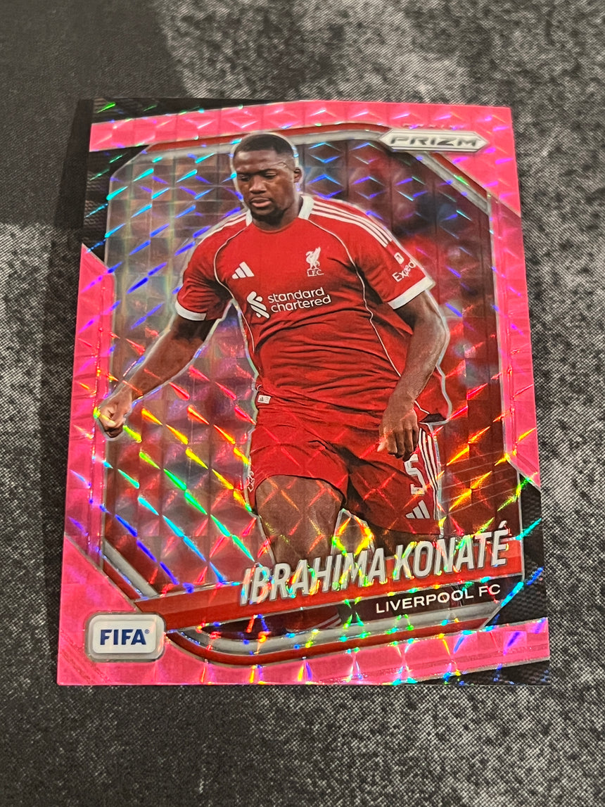 2025-26-panini-prizm-fifa-soccer-pink-mosaic-prizm-ibrahima-konate-liverpool-fc-additional-one