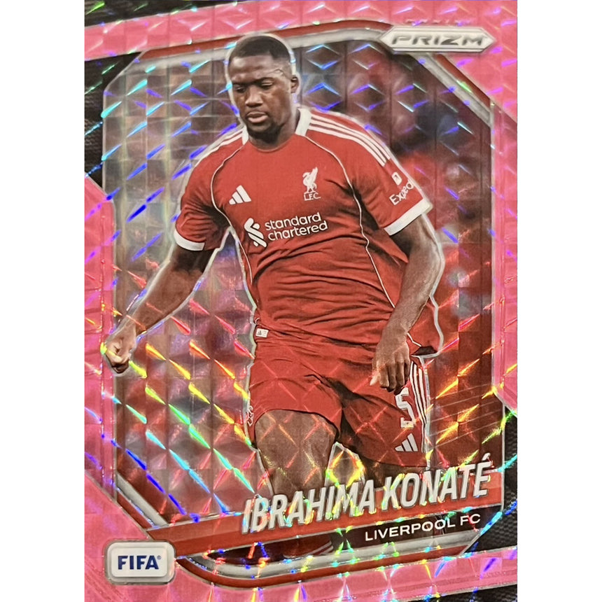 2025-26-panini-prizm-fifa-soccer-pink-mosaic-prizm-ibrahima-konate-liverpool-fc-front