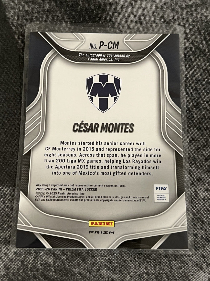 2025-26-panini-prizm-fifa-soccer-red-pulsar-prizm-penmanship-auto-cesar-montes-cf-monterrey-additional-five
