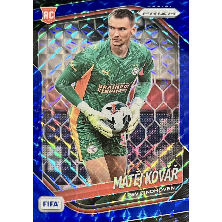 2025-26-panini-prizm-fifa-soccer-rookie-blue-mosaic-prizm-matej-kovar-209-psv-eindhoven-front