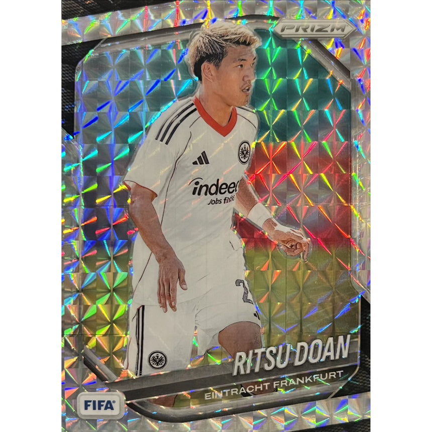2025-26-panini-prizm-fifa-soccer-silver-mosaic-prizm-ritsu-doan-eintracht-frankfurt-front