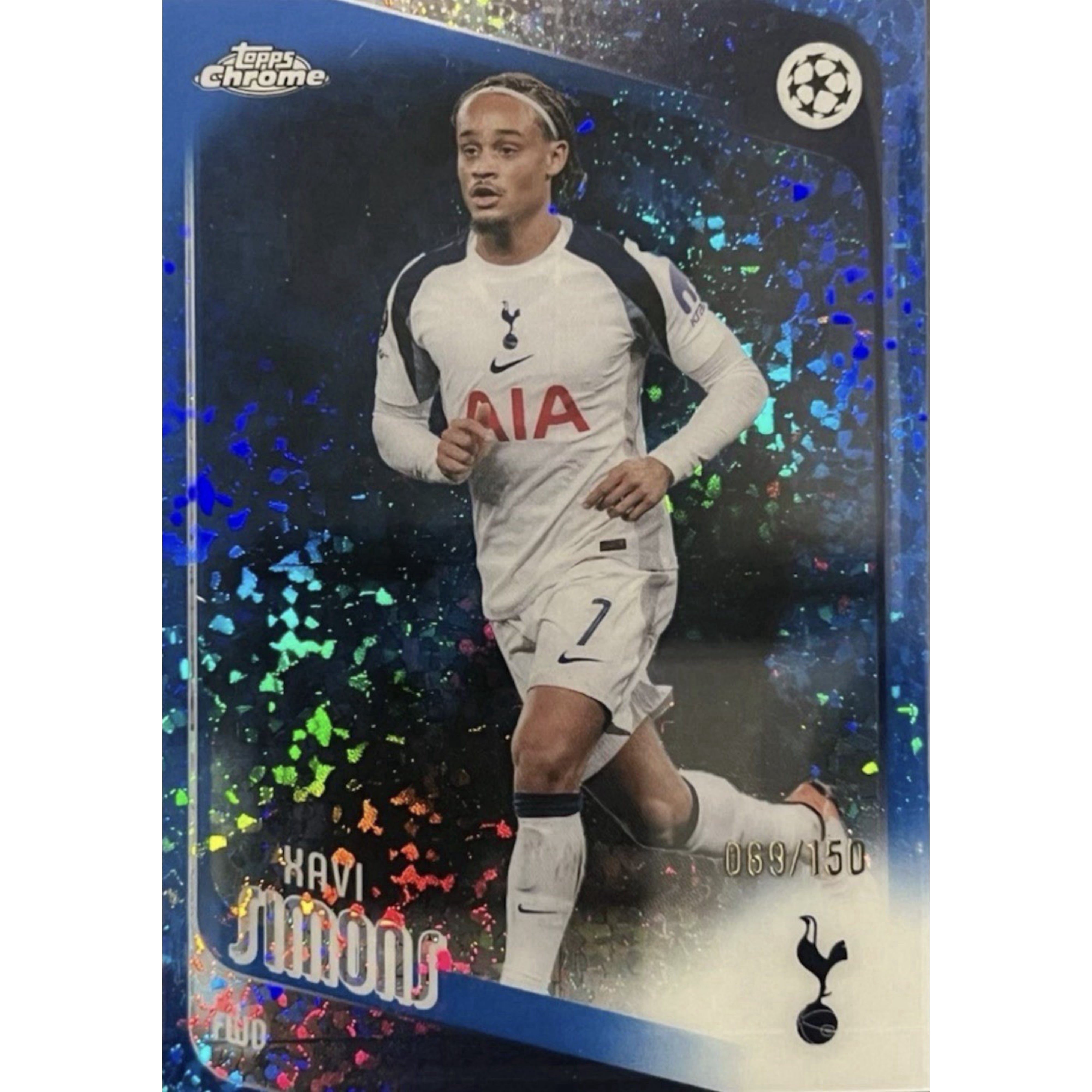 2025-26 Topps Chrome UCC Blue Mini Diamonds Xavi Simons /150
