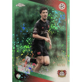 2025-26-topps-chrome-ucc-green-mini-diamond-99-ibrahim-maza-bayer-leverkusen-front