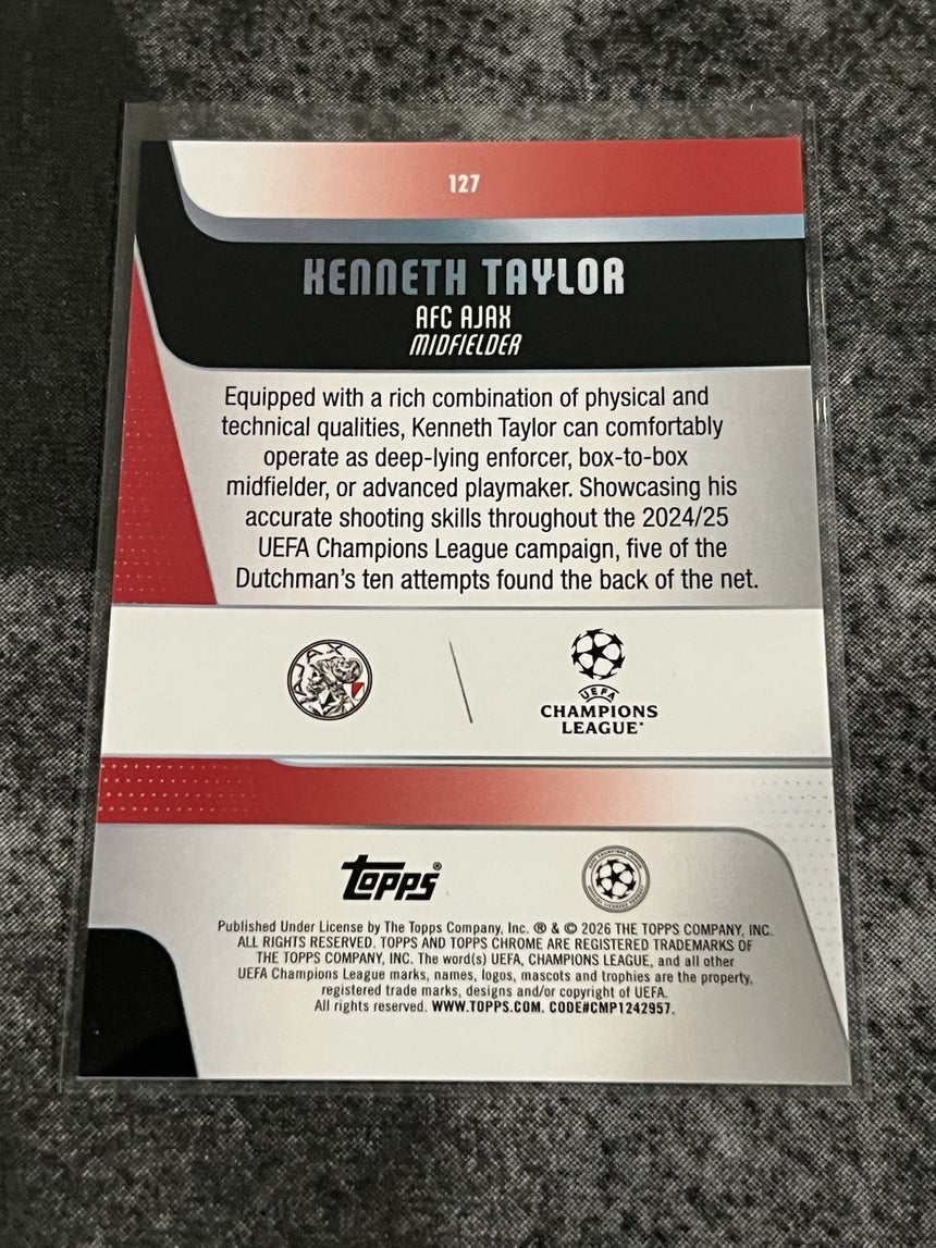 2025-26-topps-chrome-ucc-kenneth-taylor-pink-refractor-250-ajax-additional-three