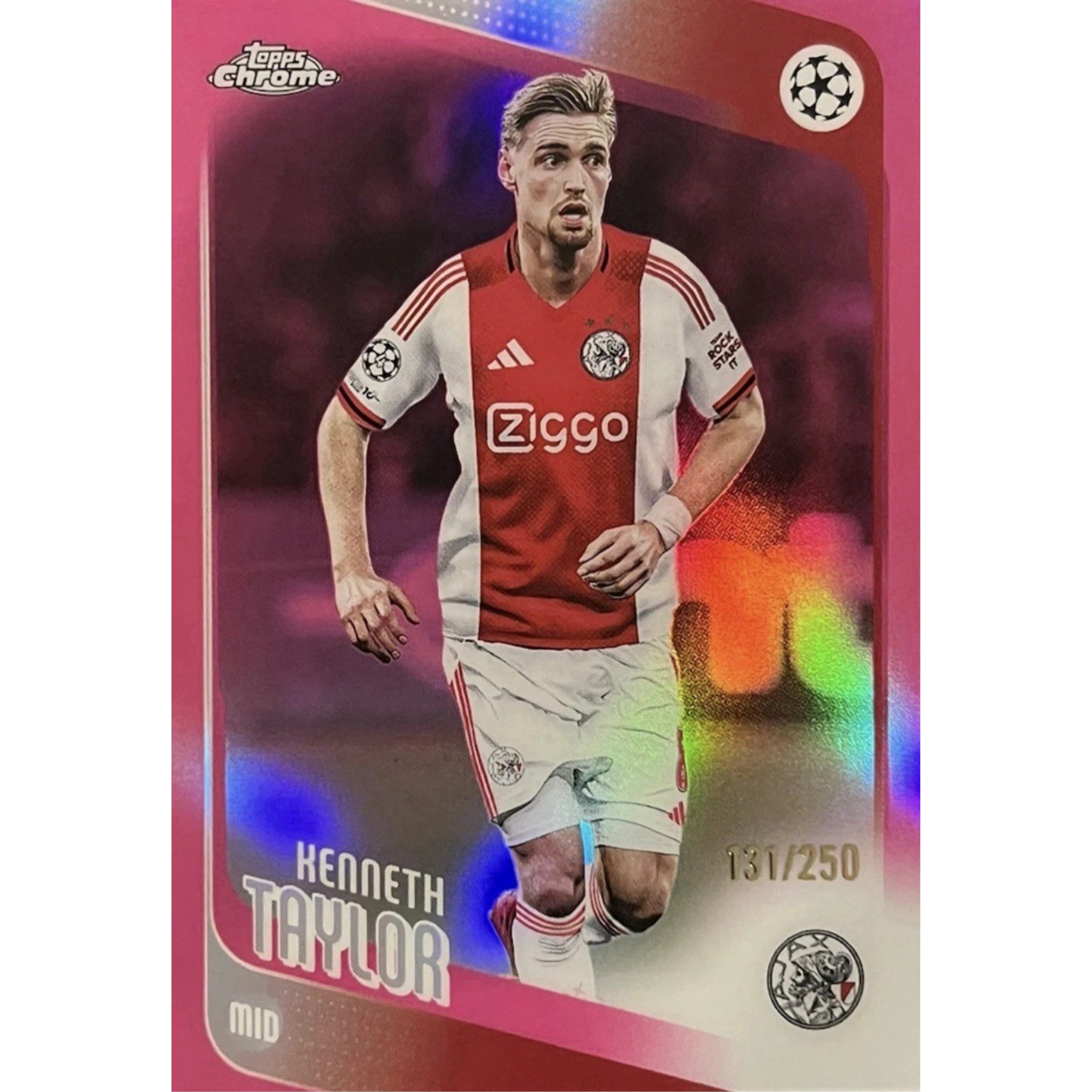 2025-26 Topps Chrome UCC Kenneth Taylor Pink Refractor /250 Ajax