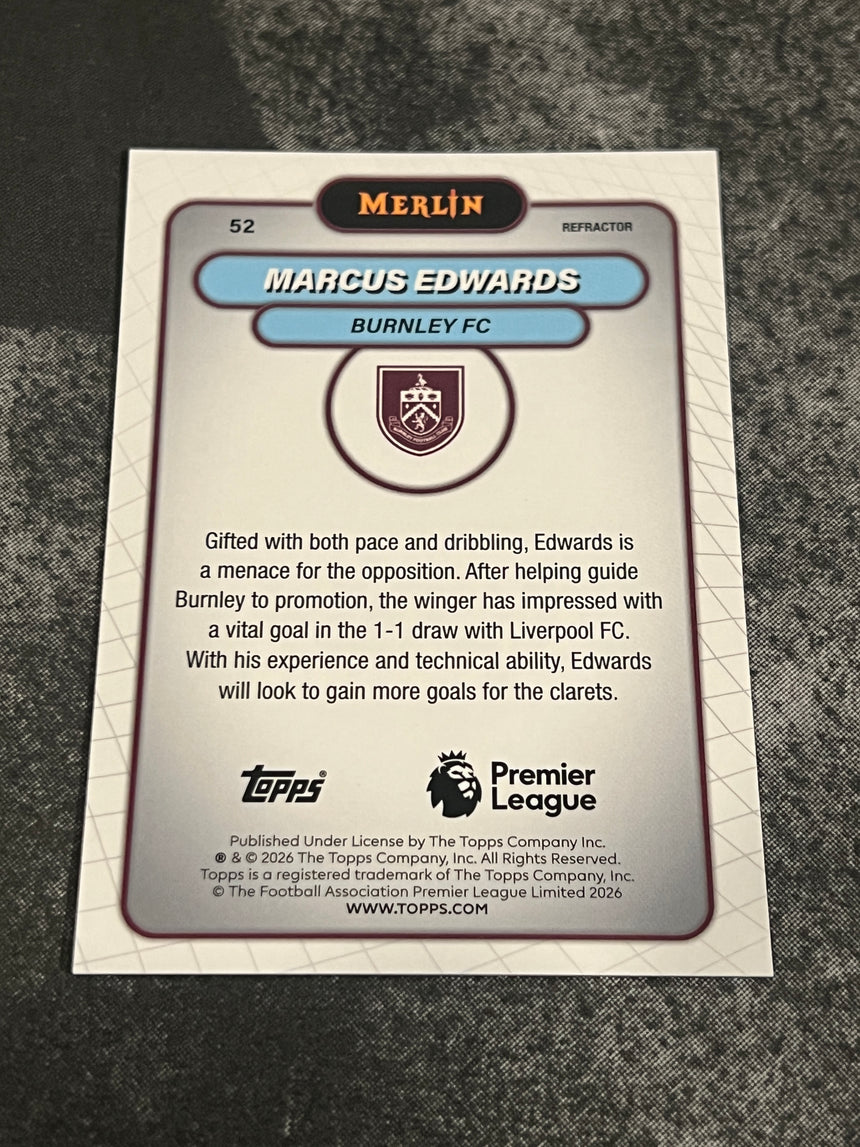 2026-topps-merlin-premier-league-refractor-marcus-edwards-burnley-fc-back
