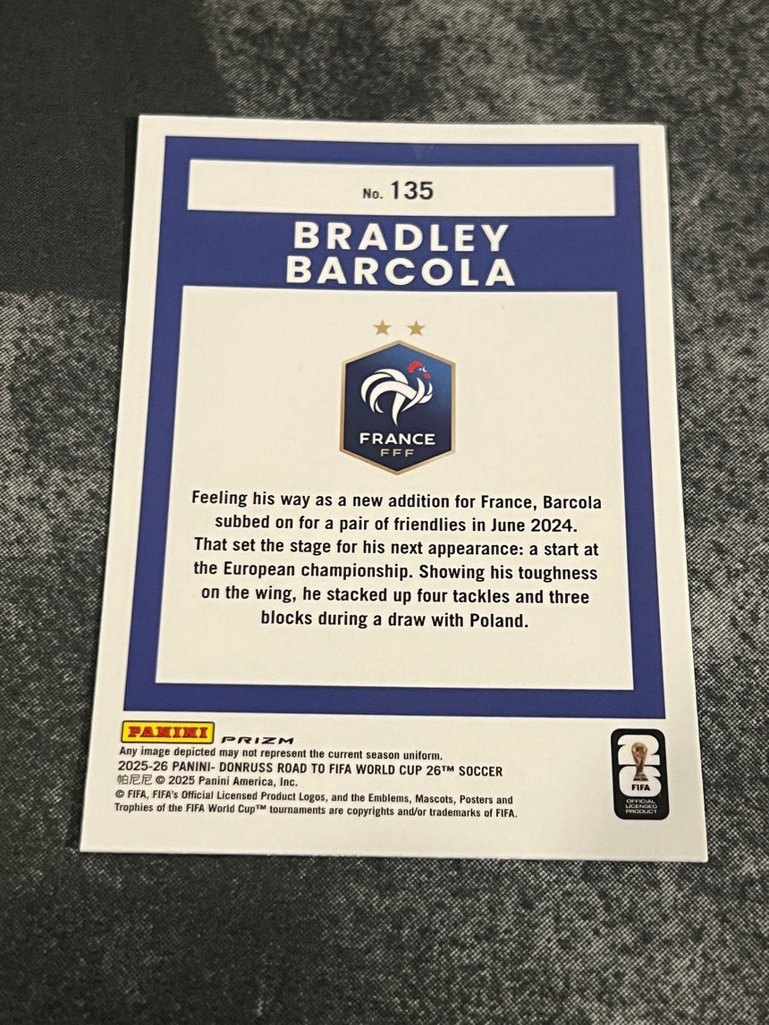 2025-26 Road to FIFA World Cup 26 OPTIC Prizm Bradley Barcola France