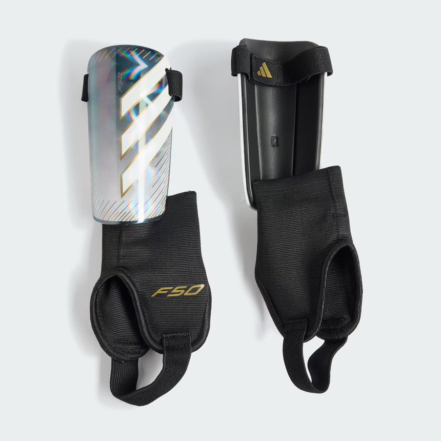 adidas Kids F50 Shin Guards Carbon/White