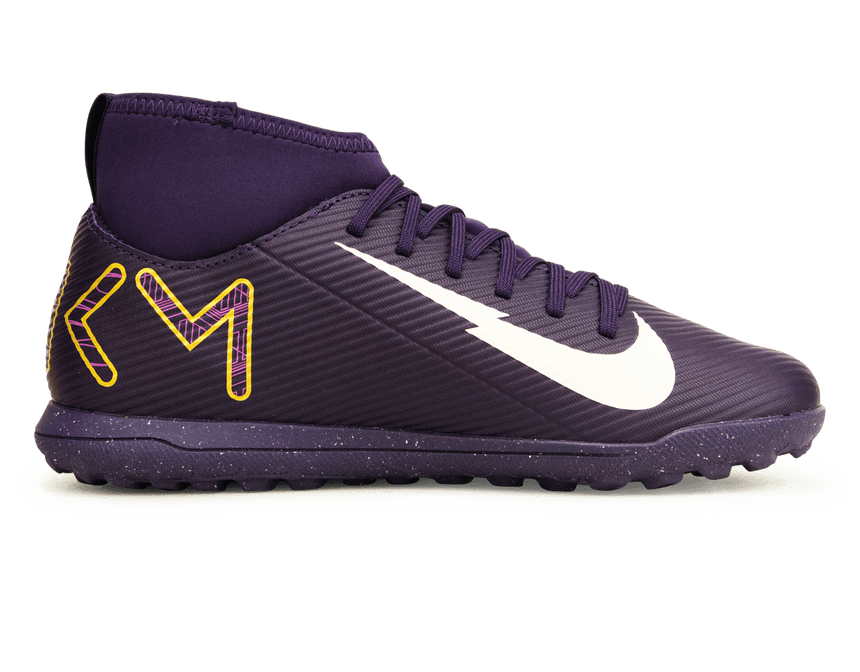 Nike Kids Zoom Mercurial Superfly 10 Club KM TF Grand Purple/Pale Ivory Side