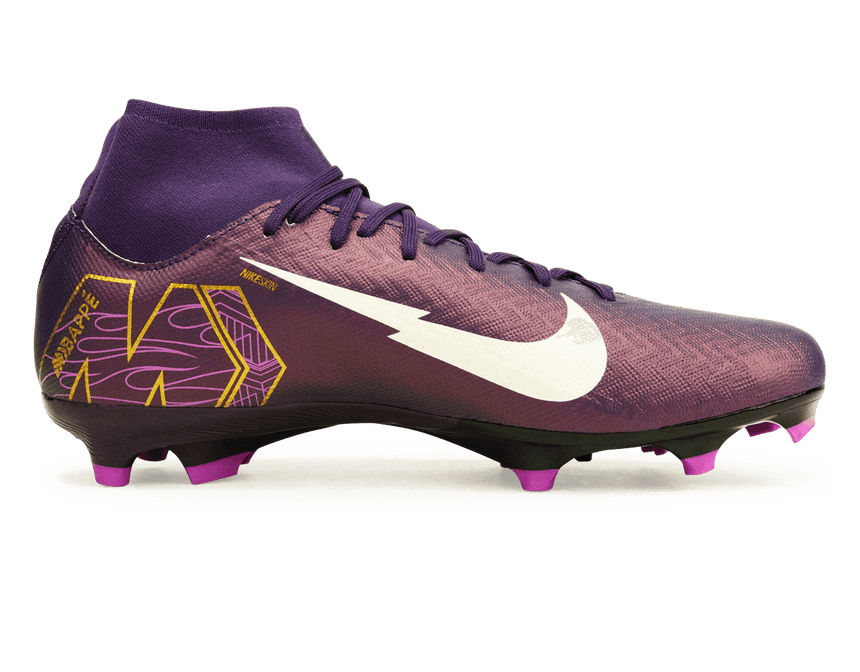 Nike Men's Zoom Mercurial Superfly 10 Academy KM FG/MG Grand Purple/Pale Ivory Side
