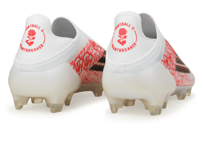 adiads Men's F50 Elite 'Lamine Yamal' Laceless FG White/Black/Red Rear