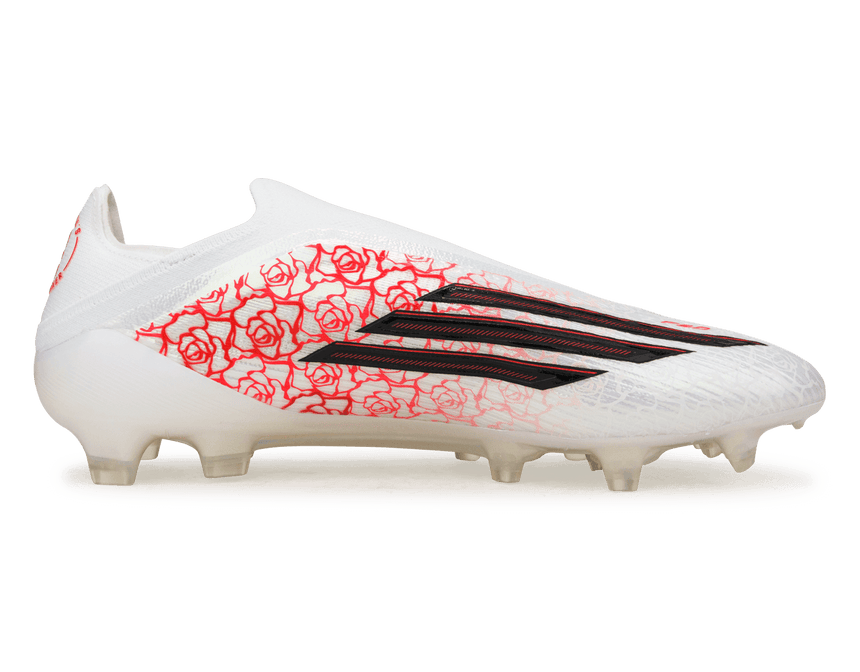adiads Men's F50 Elite 'Lamine Yamal' Laceless FG White/Black/Red Side