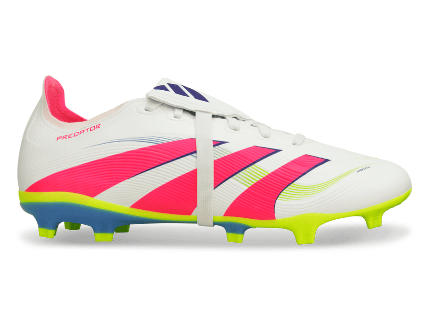 adidas Men's Predator League Foldover Tongue FG/MG White/Pink/Lemon